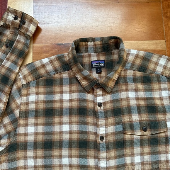 Patagonia Fjord flannel long sleeve button up organic cotton lightweight shirt - Picture 3 of 9